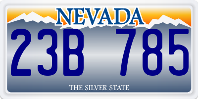 NV license plate 23B785
