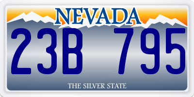 NV license plate 23B795