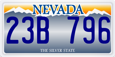 NV license plate 23B796