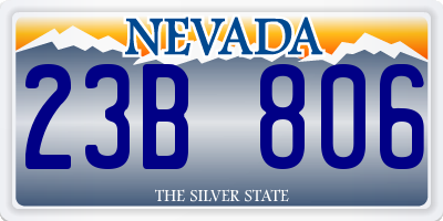 NV license plate 23B806