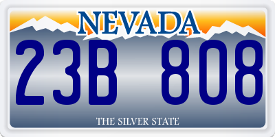 NV license plate 23B808
