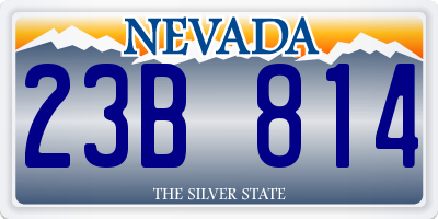 NV license plate 23B814