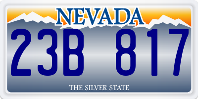 NV license plate 23B817