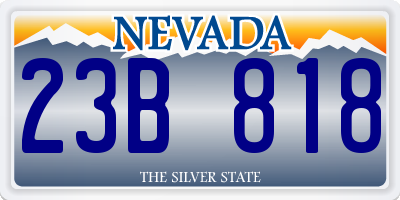NV license plate 23B818
