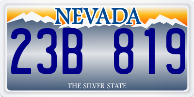 NV license plate 23B819