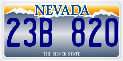 NV license plate 23B820