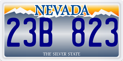 NV license plate 23B823