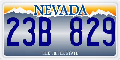 NV license plate 23B829