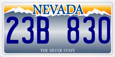 NV license plate 23B830