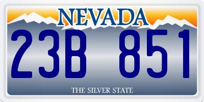 NV license plate 23B851