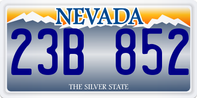 NV license plate 23B852
