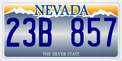 NV license plate 23B857