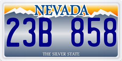 NV license plate 23B858