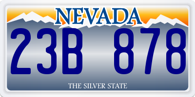 NV license plate 23B878
