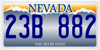 NV license plate 23B882