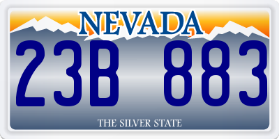 NV license plate 23B883