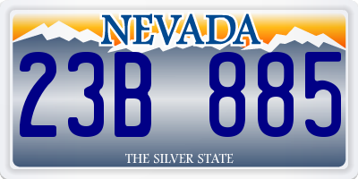 NV license plate 23B885