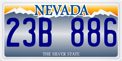 NV license plate 23B886