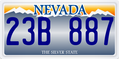 NV license plate 23B887