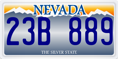 NV license plate 23B889