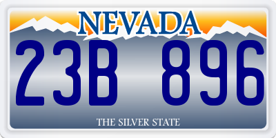 NV license plate 23B896