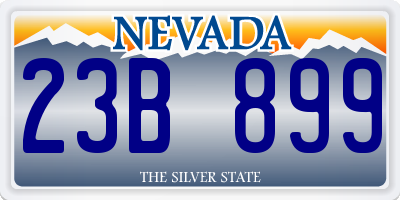 NV license plate 23B899