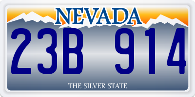 NV license plate 23B914