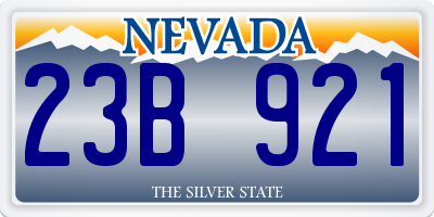 NV license plate 23B921