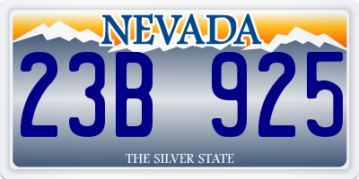 NV license plate 23B925