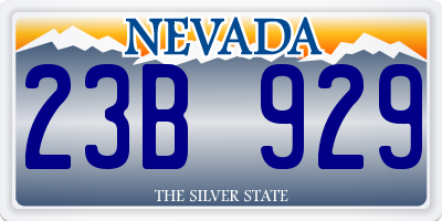 NV license plate 23B929