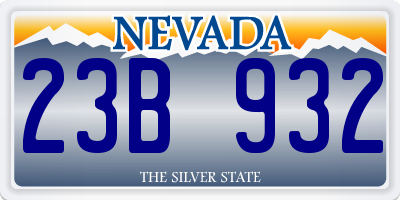 NV license plate 23B932