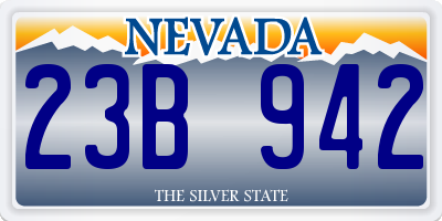 NV license plate 23B942