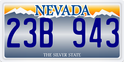 NV license plate 23B943