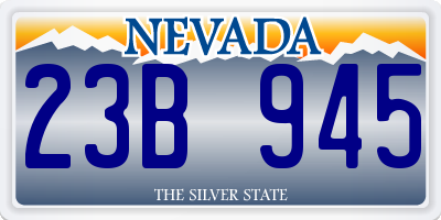 NV license plate 23B945