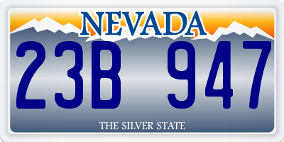 NV license plate 23B947