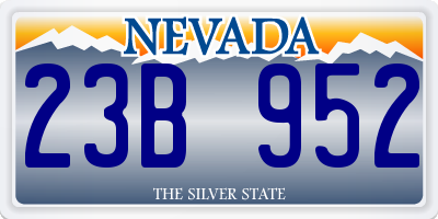 NV license plate 23B952