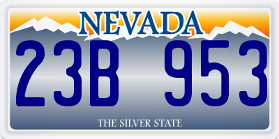 NV license plate 23B953