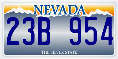 NV license plate 23B954