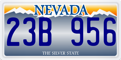 NV license plate 23B956