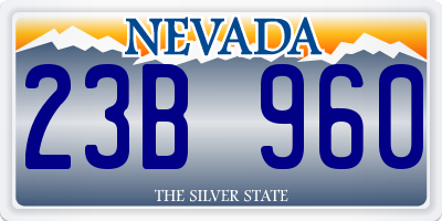 NV license plate 23B960
