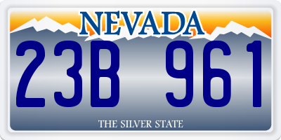 NV license plate 23B961