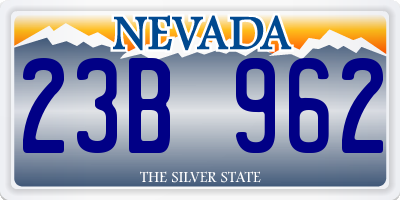 NV license plate 23B962