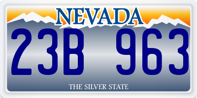 NV license plate 23B963