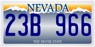 NV license plate 23B966