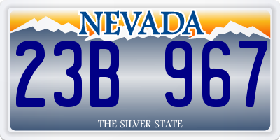 NV license plate 23B967