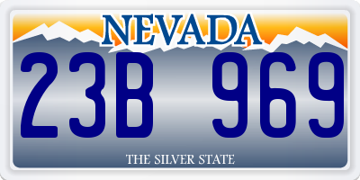 NV license plate 23B969