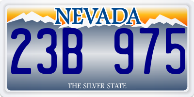 NV license plate 23B975