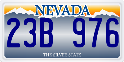 NV license plate 23B976