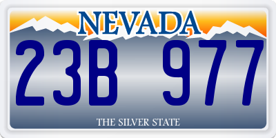 NV license plate 23B977