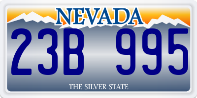 NV license plate 23B995